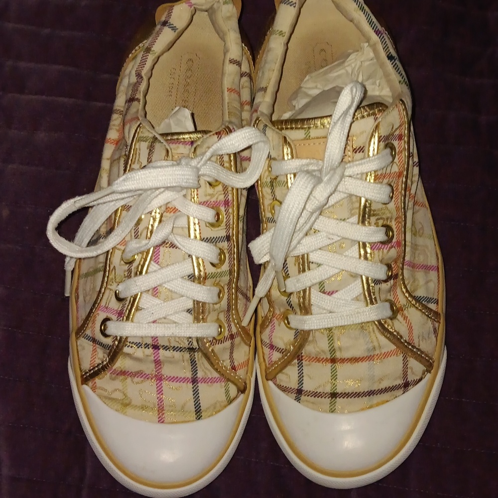 Coach Barrett Plaid Shoes size 10